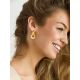 Boho Chic Gold Plated Silver Hoops With Honey Amber The Palazzo, image , picture 3
