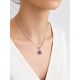 Classy Silver Pendant With Amethyst And Crystals, image , picture 3