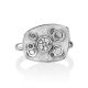 Stylish Silver Crystal Ring, Ring Size: 8.5 / 18.5, image , picture 3