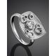Stylish Silver Crystal Ring, Ring Size: 9 / 19, image , picture 2