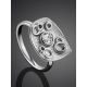 Stylish Silver Crystal Ring, Ring Size: 8.5 / 18.5, image , picture 2