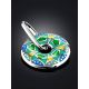 Bright Round Silver Enamel Pendant, image , picture 2