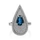 Fabulous Cocktail Silver Ring With Topaz London, Ring Size: 8 / 18, image , picture 4