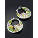 Bright Mix Color Enamel Hoop Earrings, image , picture 2