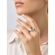 Futuristic Design Gilded Silver Ring, Ring Size: 7 / 17.5, image , picture 3