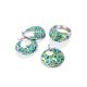 Flat Round Enamel Pendant With Crystals, image , picture 5