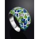 Mix Color Enamel Floral Ring, Ring Size: 8 / 18, image , picture 2