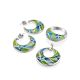 Flat Round Silver Pendant With Mix Color Enamel, image , picture 4