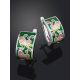 Playful Design Silver Enamel Earrings, image , picture 2