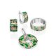 Playful Design Silver Enamel Earrings, image , picture 4