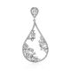 Shimmering Drop Shaped Silver Crystal Pendant, image 