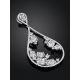 Shimmering Drop Shaped Silver Crystal Pendant, image , picture 2
