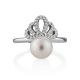 Chic And Classy Silver Pearl Ring, Ring Size: 8.5 / 18.5, image , picture 3