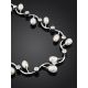 Refined Silver Necklace With Pearl And Crystals, image , picture 2