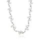 Refined Silver Necklace With Pearl And Crystals, image 