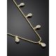 Trendy Gilded Silver Collar Necklace With Crystals, image , picture 2