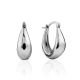Trendy Silver Hoop Earrings The Liquid, image 