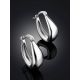 Trendy Silver Hoop Earrings The Liquid, image , picture 2