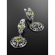 Ornate Silver Tourmaline Dangles, image , picture 2