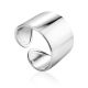 Bold Silver Stoneless Ring The ICONIC, Ring Size: Adjustable, image 
