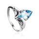 Silver Ring With Marquise Cut Topaz, Ring Size: 10 / 20, image 