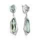 Amazing Prasiolite Dangle Earrings, image 