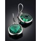 Bold Silver Prasiolite Drop Earrings, image , picture 2