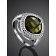 Voluminous Silver Tourmaline Ring, Ring Size: 6 / 16.5, image , picture 2