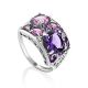 Lustrous Silver Amethyst Ring, Ring Size: 6.5 / 17, image 
