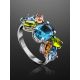 Chic Silver Ring With Topaz Ana Morganite, Ring Size: 6 / 16.5, image , picture 2