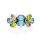 Chic Silver Ring With Topaz Ana Morganite, Ring Size: 6 / 16.5, image , picture 3