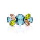 Chic Silver Ring With Topaz Ana Morganite, Ring Size: 6 / 16.5, image , picture 3