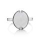 Silver Moon Stone Ring, Ring Size: 6.5 / 17, image , picture 3