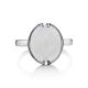 Silver Moon Stone Ring, Ring Size: 9 / 19, image , picture 3