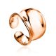 Statement Rose Plated Silver Ring The Liquid, Ring Size: Adjustable, image 