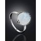 Silver Moon Stone Ring, Ring Size: 9 / 19, image , picture 2