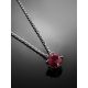 Simplistic Design Silver Ruby Necklace, image , picture 2