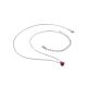 Simplistic Design Silver Ruby Necklace, image , picture 3