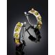 Trendy Silver Crystal Hoop Earrings, image , picture 2