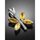 Chic Silver Citrine Butterfly Pendant, image , picture 2
