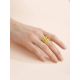 Bold Gilded Silver Crystal Ring, Ring Size: 8 / 18, image , picture 3
