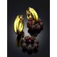 Designer Gilded Silver Hoops With Natural Amber The Palazzo, image , picture 2