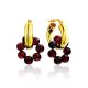 Designer Gilded Silver Hoops With Natural Amber The Palazzo, image 