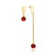 Mismatched Gold-Plated Silver Earrings With Natural Amber The Palazzo, image 