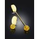 Mismatched Gilded Silver Chain Earrings With Amber The Palazzo, image , picture 2