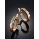 Medium Size Gilded Silver Hoops With Prasiolite, image , picture 2
