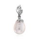 Refined Silver Pendant With Baroque Pearl And Crystals, image , picture 3