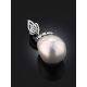 Refined Silver Pendant With Baroque Pearl And Crystals, image , picture 2