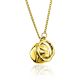 Designer Gold Plated Silver Double Pendant Necklace The Liquid, image 
