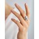 Dazzling  Silver Crystal Cocktail Ring, Ring Size: 7 / 17.5, image , picture 3